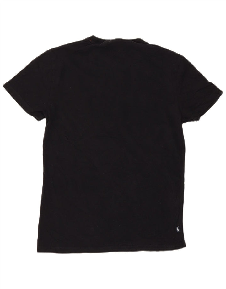 Camiseta masculina Superdry Top médio algodão preto
