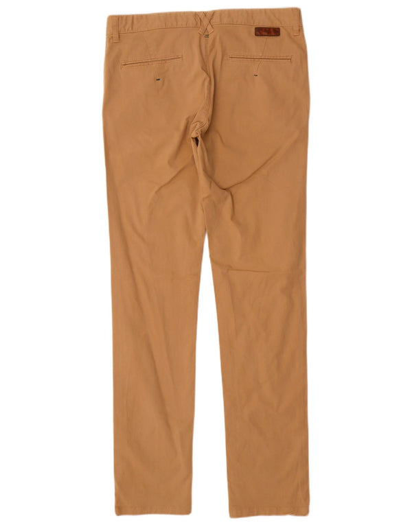 Zara Mens Slim Chino Calças EU 42 Grande W32 L34 Bege
