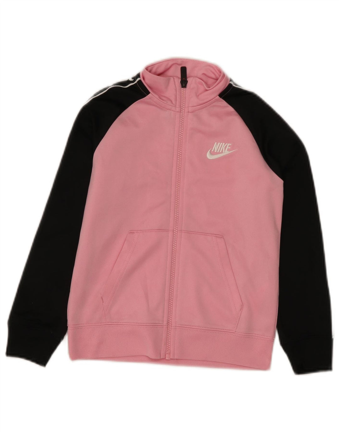 Jaqueta Nike Girls Tracksuit Top 5-6 Anos Médio Rosa Colorblock Poliéster