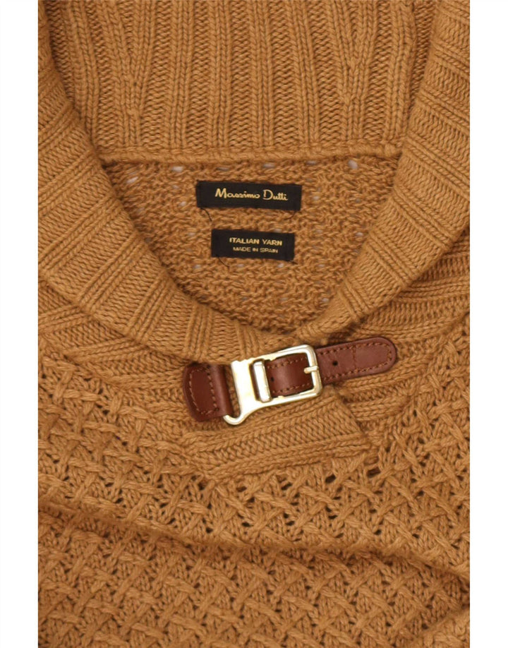 Massimo Dutti Poncho Jumper feminino UK 10 pequeno lã bege