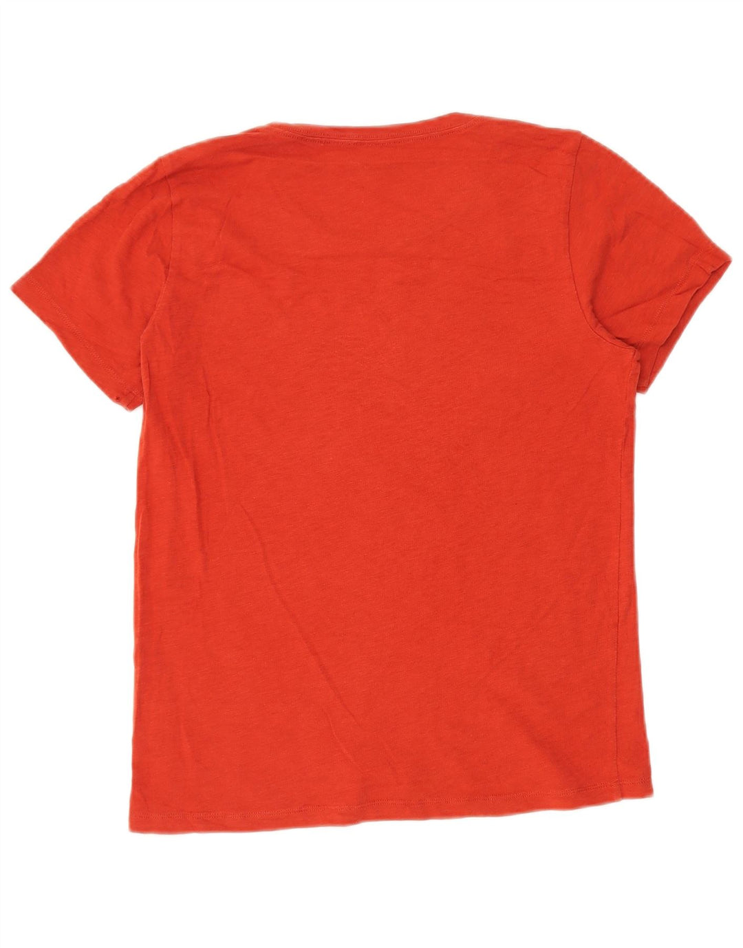J. CREW Camiseta feminina gráfica Top UK 14 algodão vermelho médio