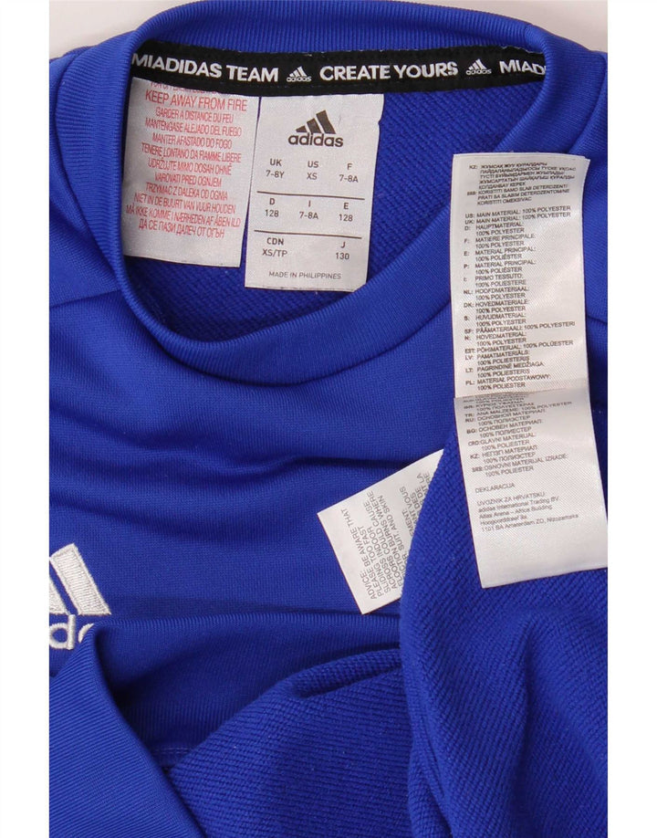 Camisola Adidas Menino Jumper 7-8 Anos Azul Poliéster