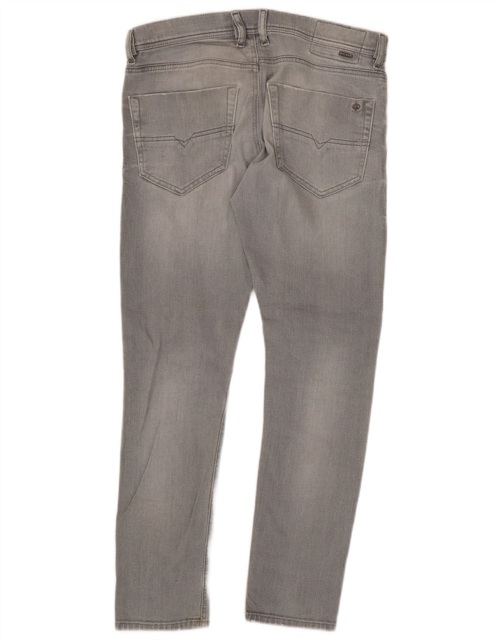Diesel Mens Slim Jeans W31 L30 Cinza Algodão