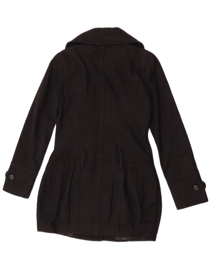 Sobretudo feminino Topshop UK 8 pequeno lã preta