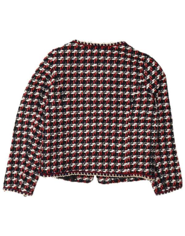Jaqueta blazer feminina Zara Regular Fit UK 10 pequena xadrez multicolorida