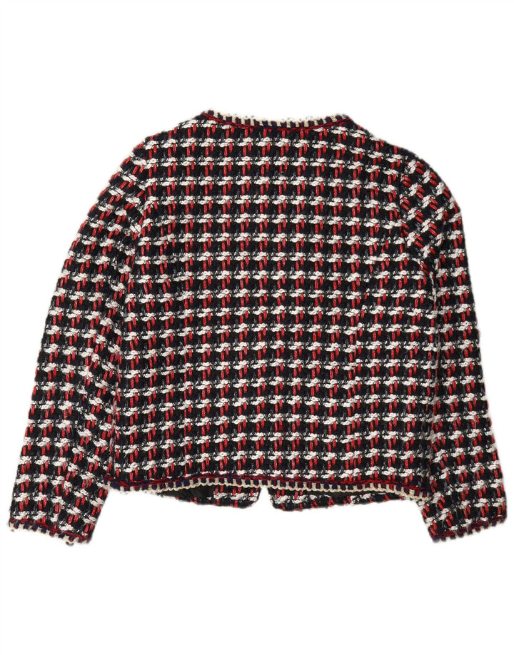 Jaqueta blazer feminina Zara Regular Fit UK 10 pequena xadrez multicolorida