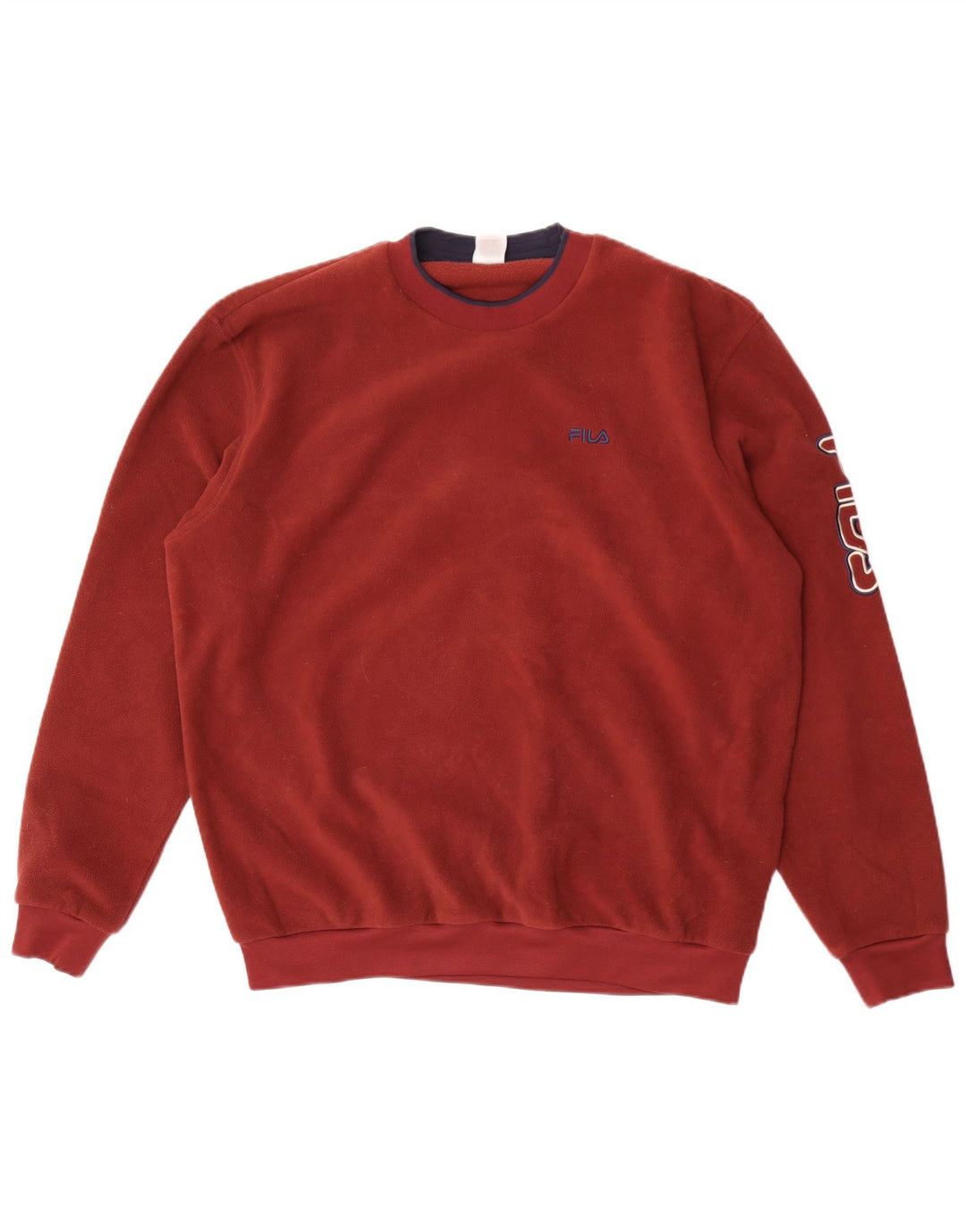 Fila Masculino Graphic Fleece Jumper Grande Marrom Poliéster