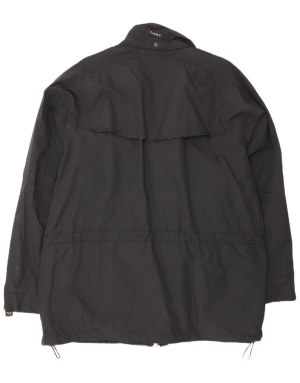 Jaqueta de chuva masculina Gant UK 40 grande nylon azul marinho
