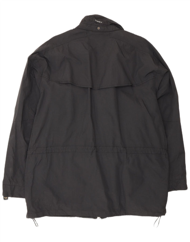 Jaqueta de chuva masculina Gant UK 40 grande nylon azul marinho