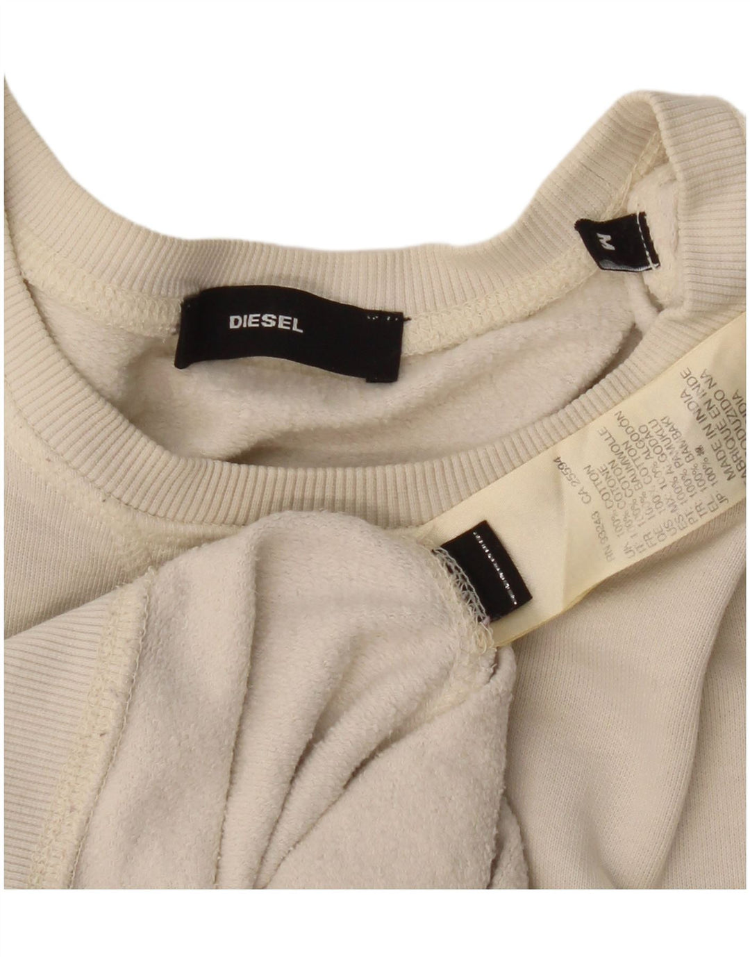 Suéter de moletom gráfico oversized feminino Diesel Reino Unido 12 médio branco floral