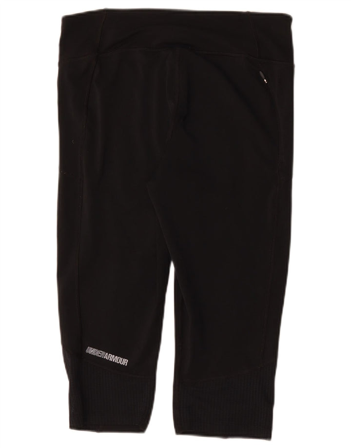 Under Armour Womens Graphic Capri Leggings Reino Unido 14 Grande Poliéster Preto