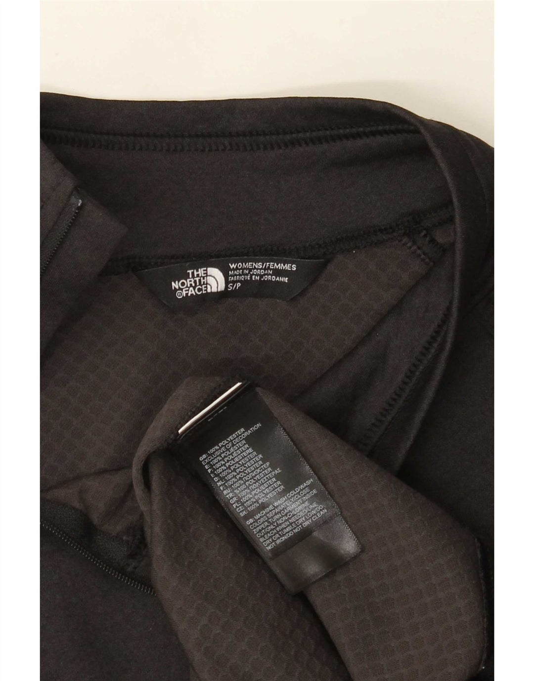 Pulôver feminino The North Face com zíper e gola alta Reino Unido 10 pequeno preto