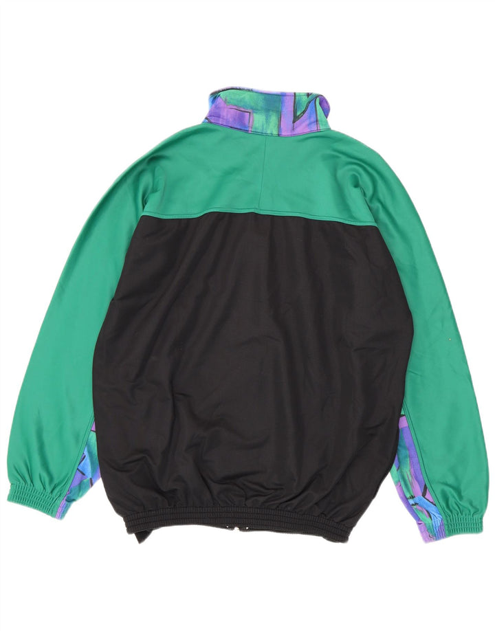 Jaqueta de agasalho gráfico masculino vintage grande bloco colorido multicolorido