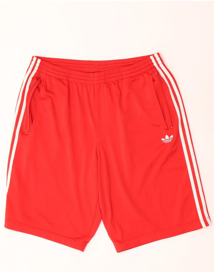 Shorts esportivos masculinos Adidas XL poliéster vermelho