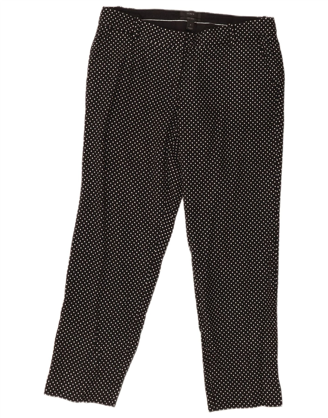 Calça capri feminina J. CREW US 6 médio W30 L25 preta manchada