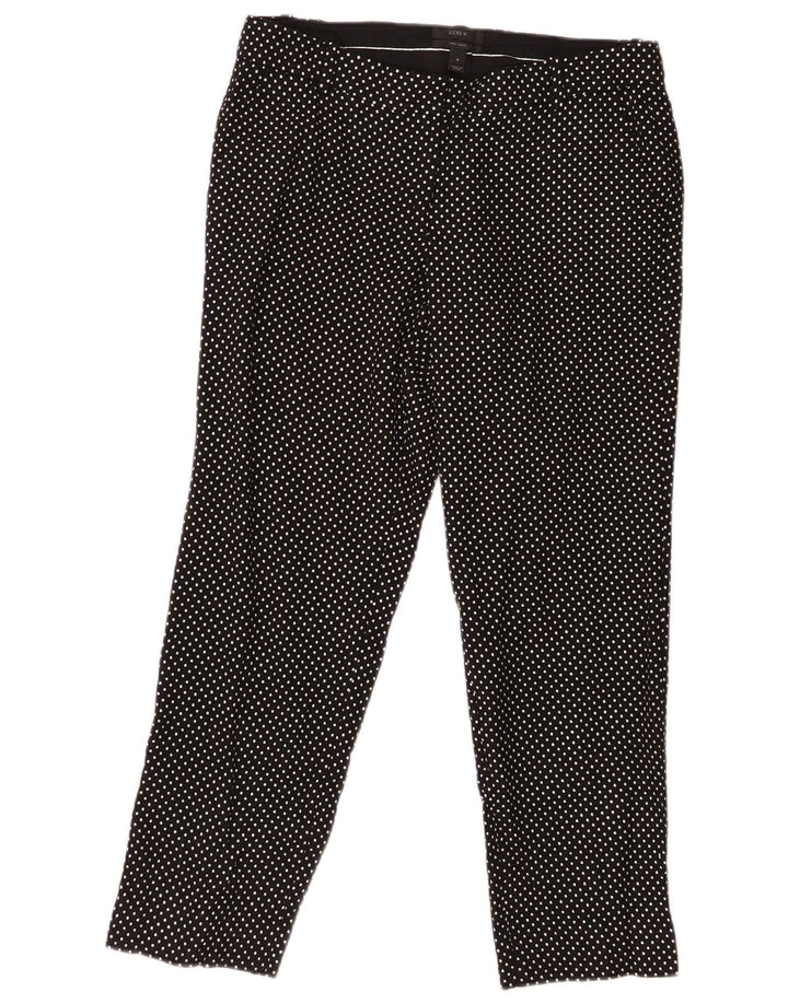 Calça capri feminina J. CREW US 6 médio W30 L25 preta manchada