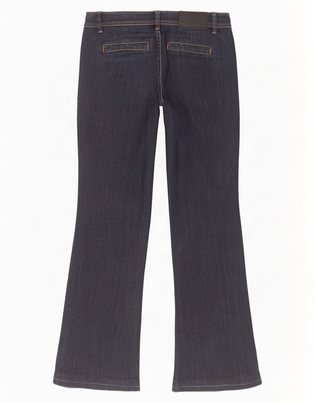 Jeans femininos Benetton Flared IT 42 médio W30 L31 azul marinho
