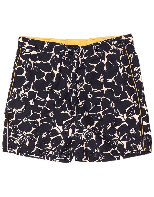 Shorts de natação masculino Nautica XL azul marinho floral poliéster