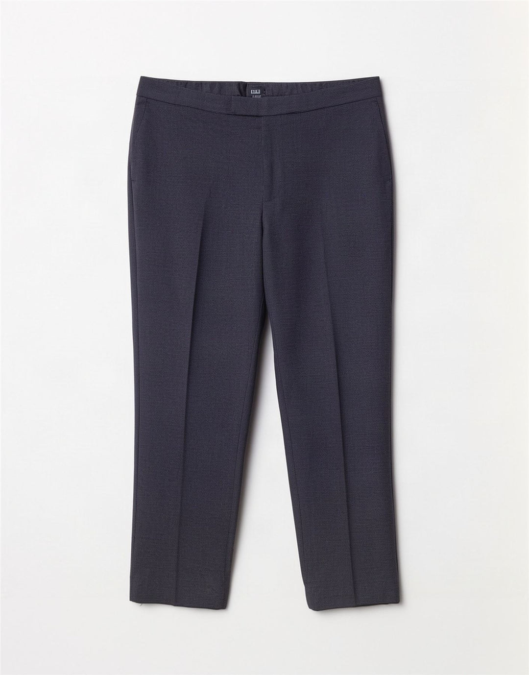 Calça masculina de terno reto Marks & Spencer W40 L29 azul marinho Houndstooth