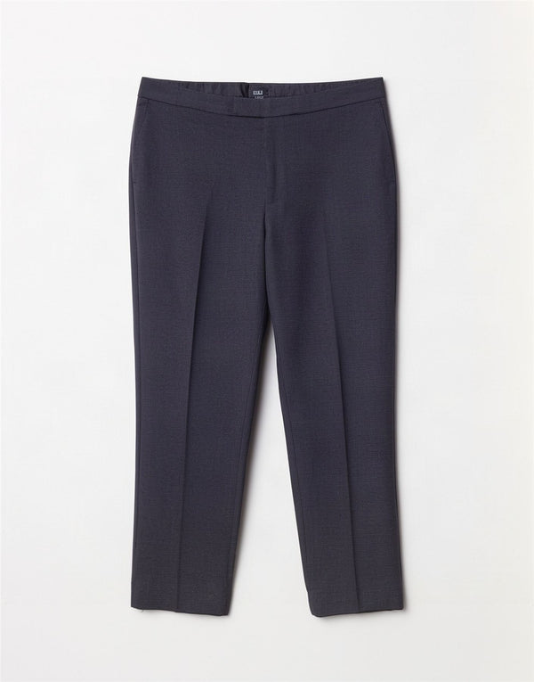 Calça masculina de terno reto Marks & Spencer W40 L29 azul marinho Houndstooth