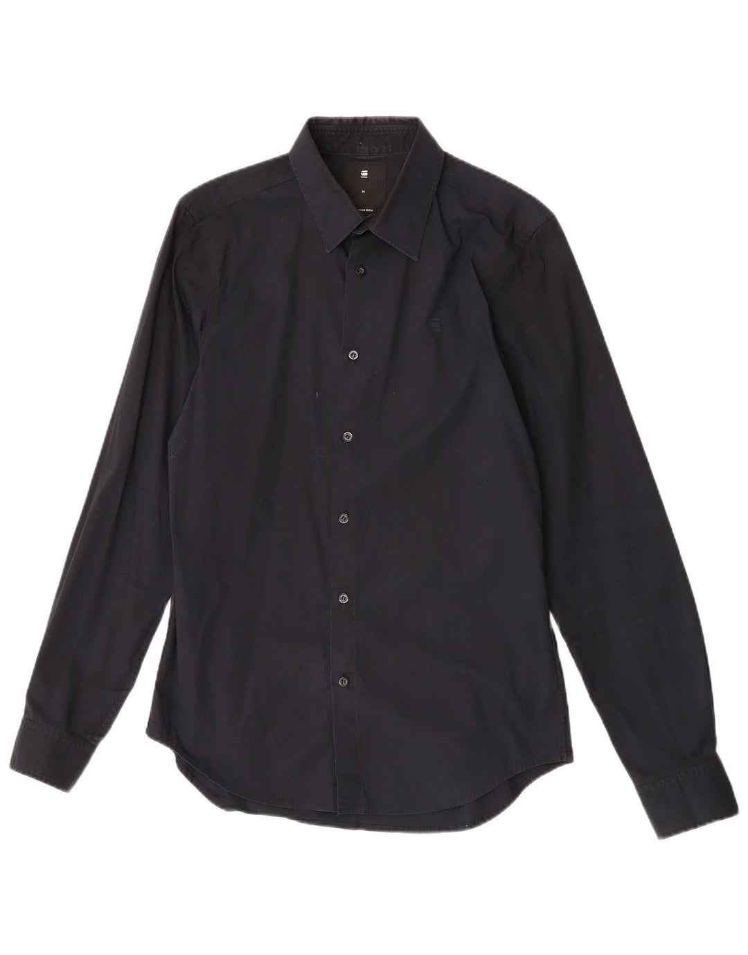 Camisa masculina G-Star de algodão azul marinho médio
