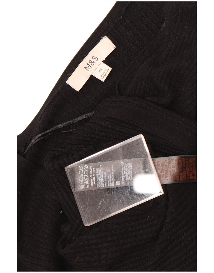Suéter cardigã aberto grande Marks & Spencer Reino Unido 6 XS preto