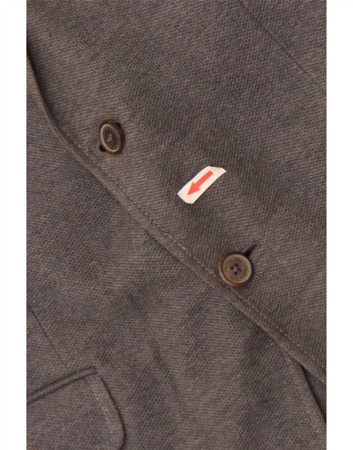 Jaqueta blazer masculina Massimo Dutti com 2 botões EU 52 grande algodão cinza