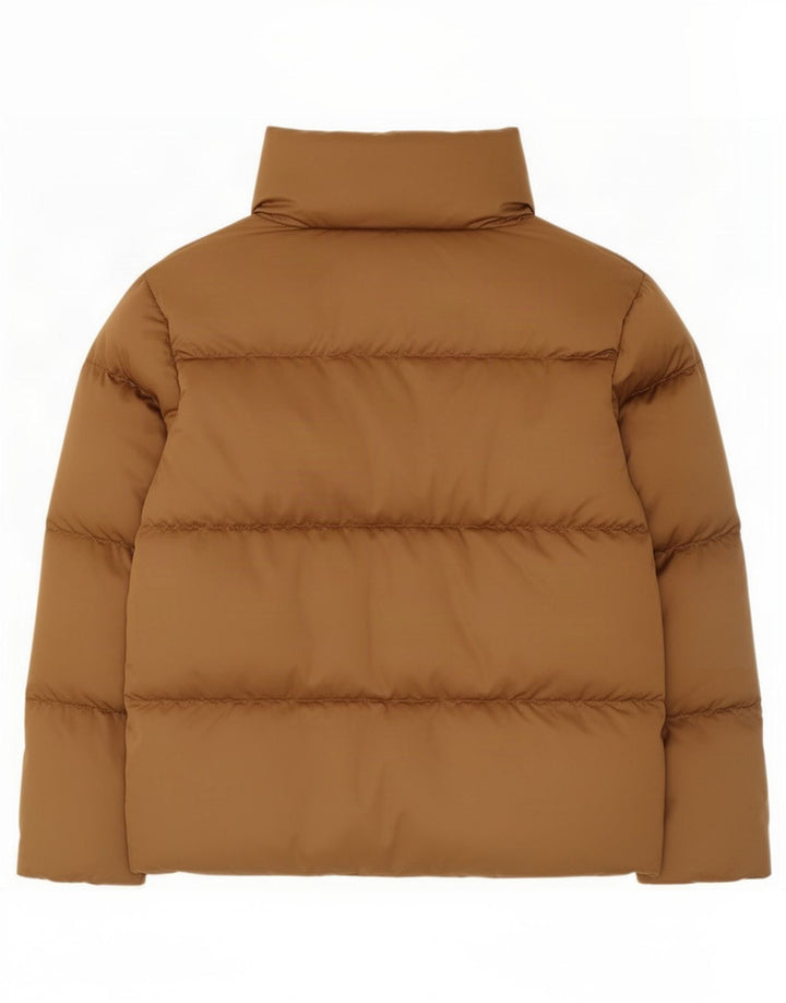 Jaqueta acolchoada superdimensionada para fim de semana feminino Max Mara Reino Unido 6 XS marrom poliéster