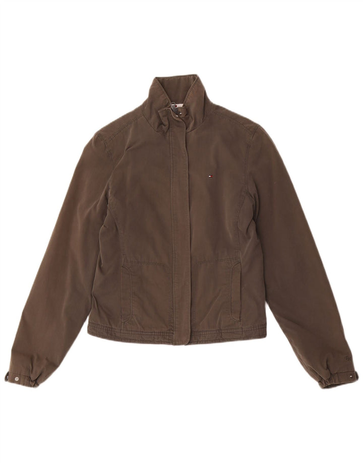 Jaqueta bomber feminina Tommy Hilfiger UK 10 poliéster cinza pequeno