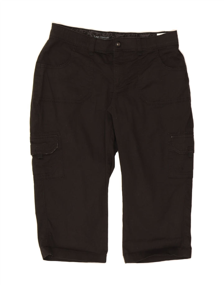 LEE Womens Cargo Capri Trousers US 4 Small W28 L17 Black Cotton Vintage Lee and Second-Hand Lee from Messina Hembry 