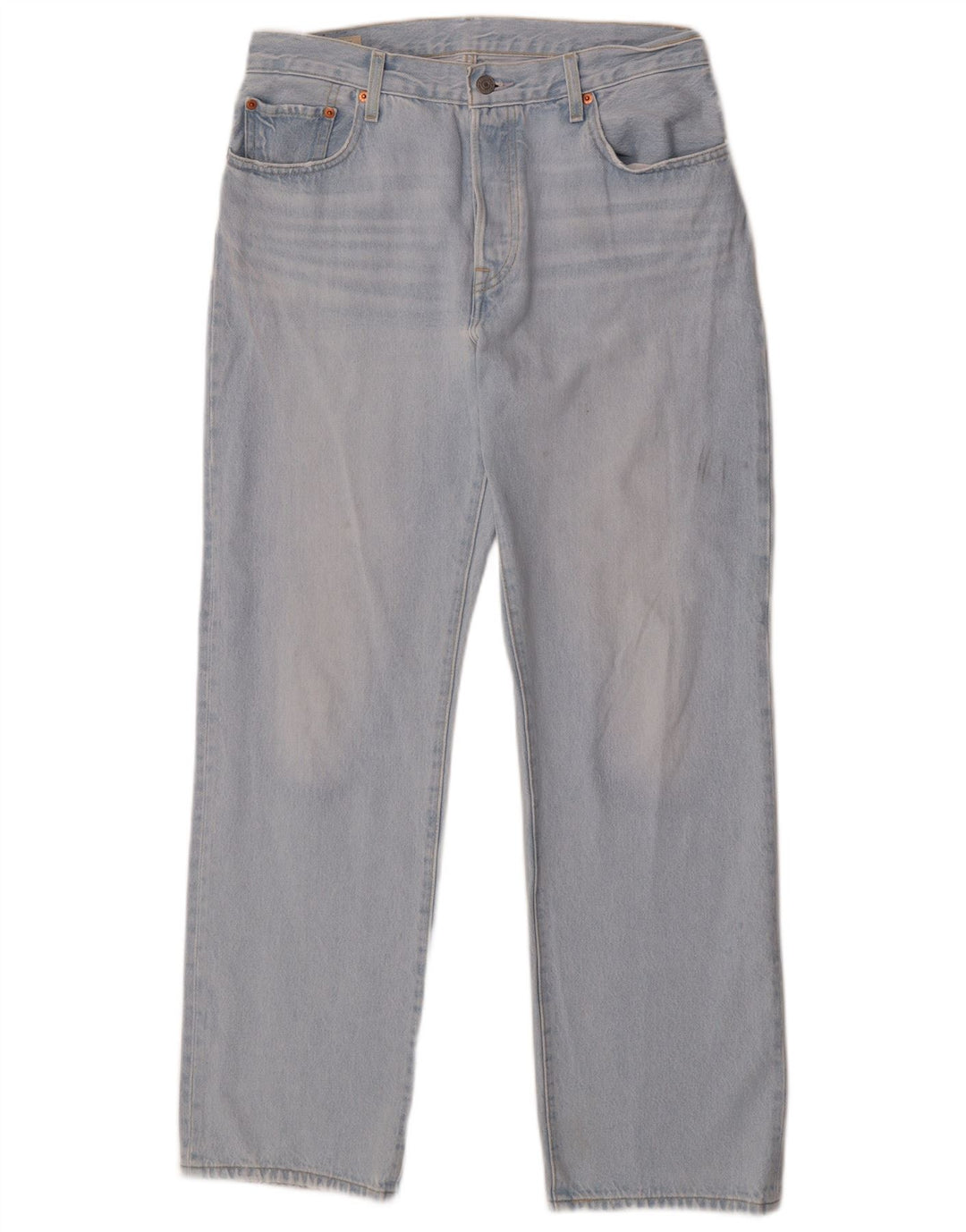 Levi's Masculino 501 Straight Jeans W29 L30 Azul Algodão