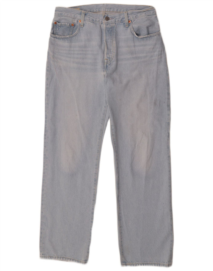 Levi's Masculino 501 Straight Jeans W29 L30 Azul Algodão