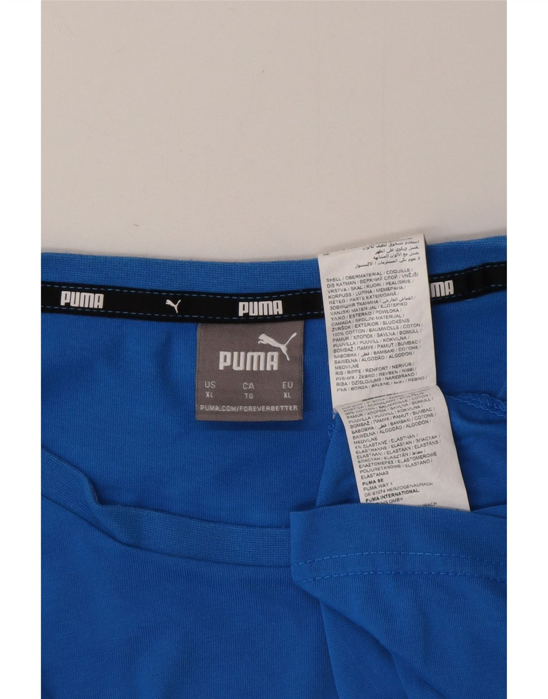Camiseta masculina PUMA Top XL algodão azul