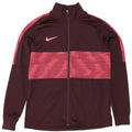 Nike Mens Dri Fit Tracksuit Top Jaqueta Médio Marrom Poliéster Geométrico