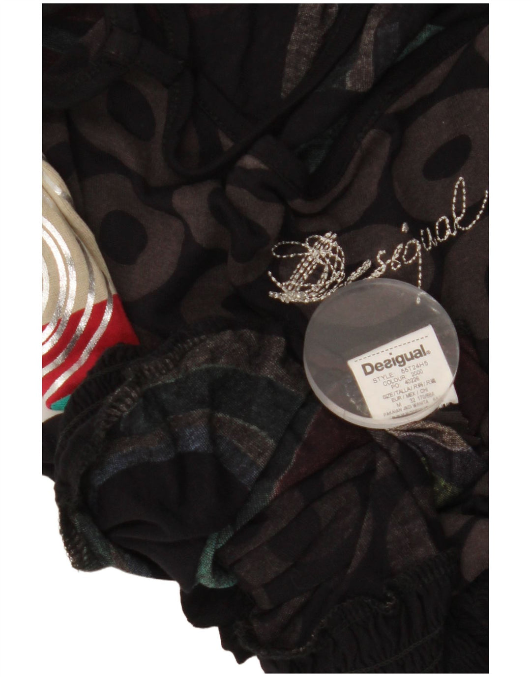 DESIGUAL Cami Top Feminino UK 12 Médio Multicolorido Geométrico