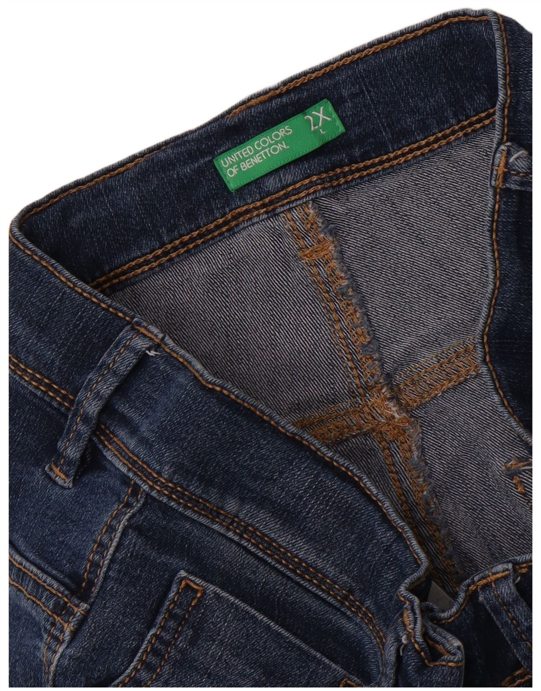 Benetton Boys Shorts Jeans 15-16 Anos 2XL W30 Azul