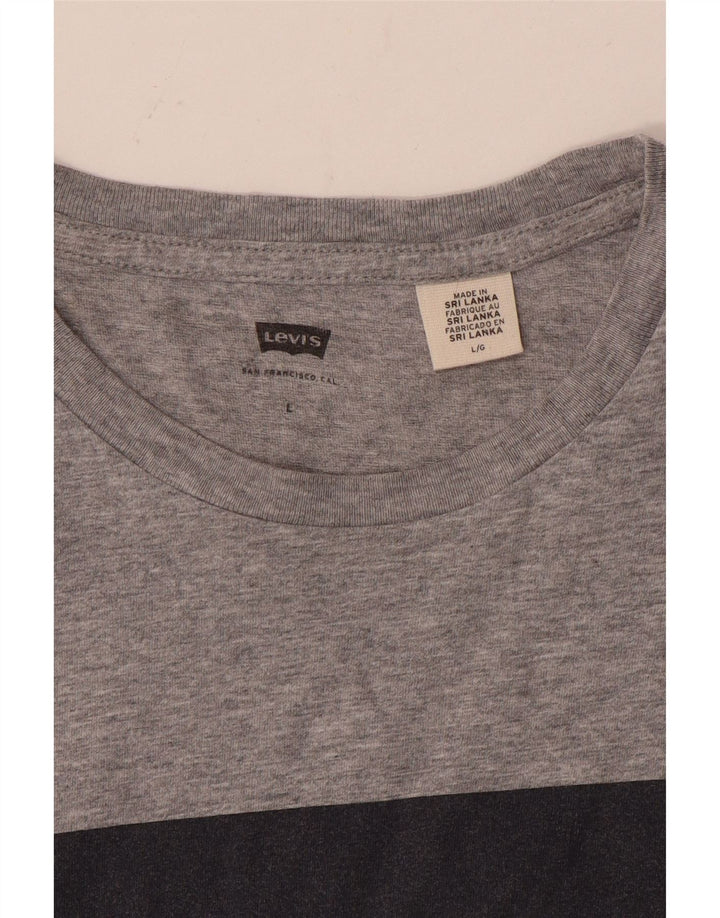 Camiseta gráfica masculina Levi's Top grande cinza manchado