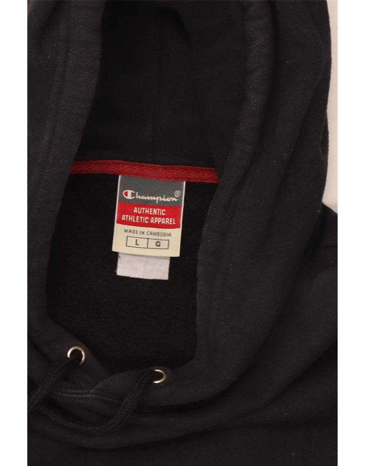 Champion Mens Hoodie Jumper Grande Preto