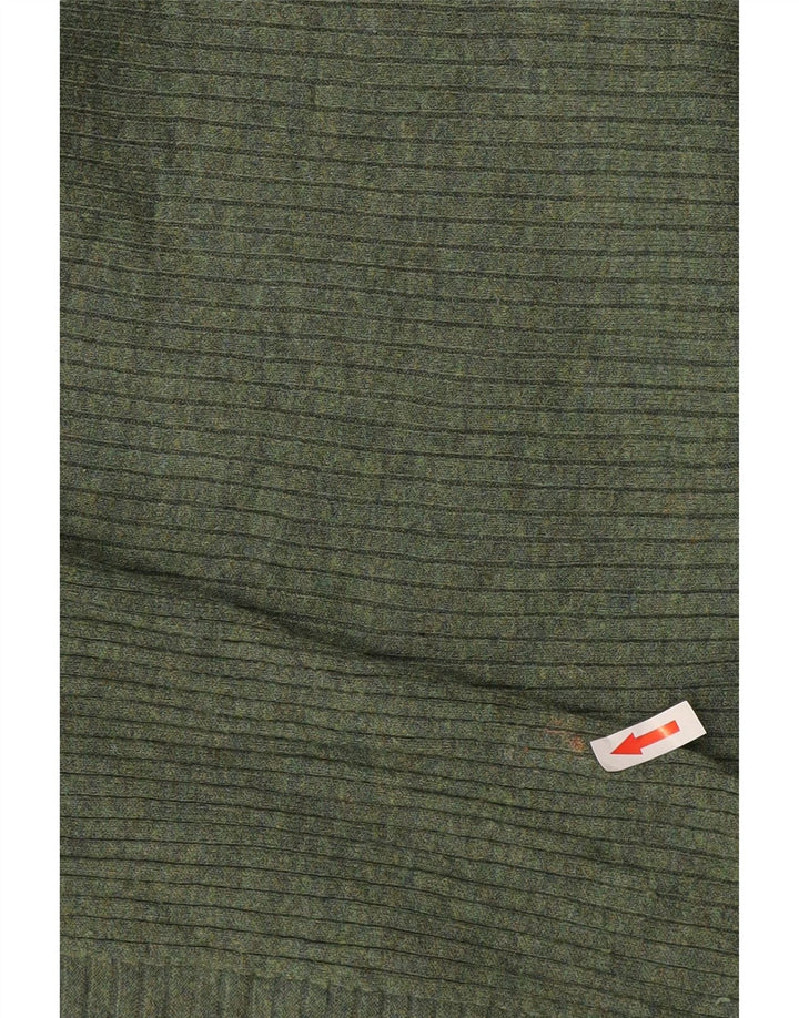 Suéter feminino Marks & Spencer com zíper e gola redonda Reino Unido 16 grande verde