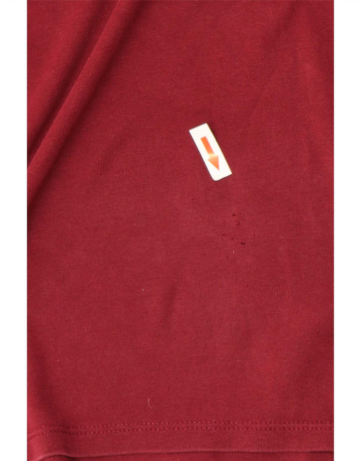 Top feminino Zara manga 3/4 UK 18 XL vermelho