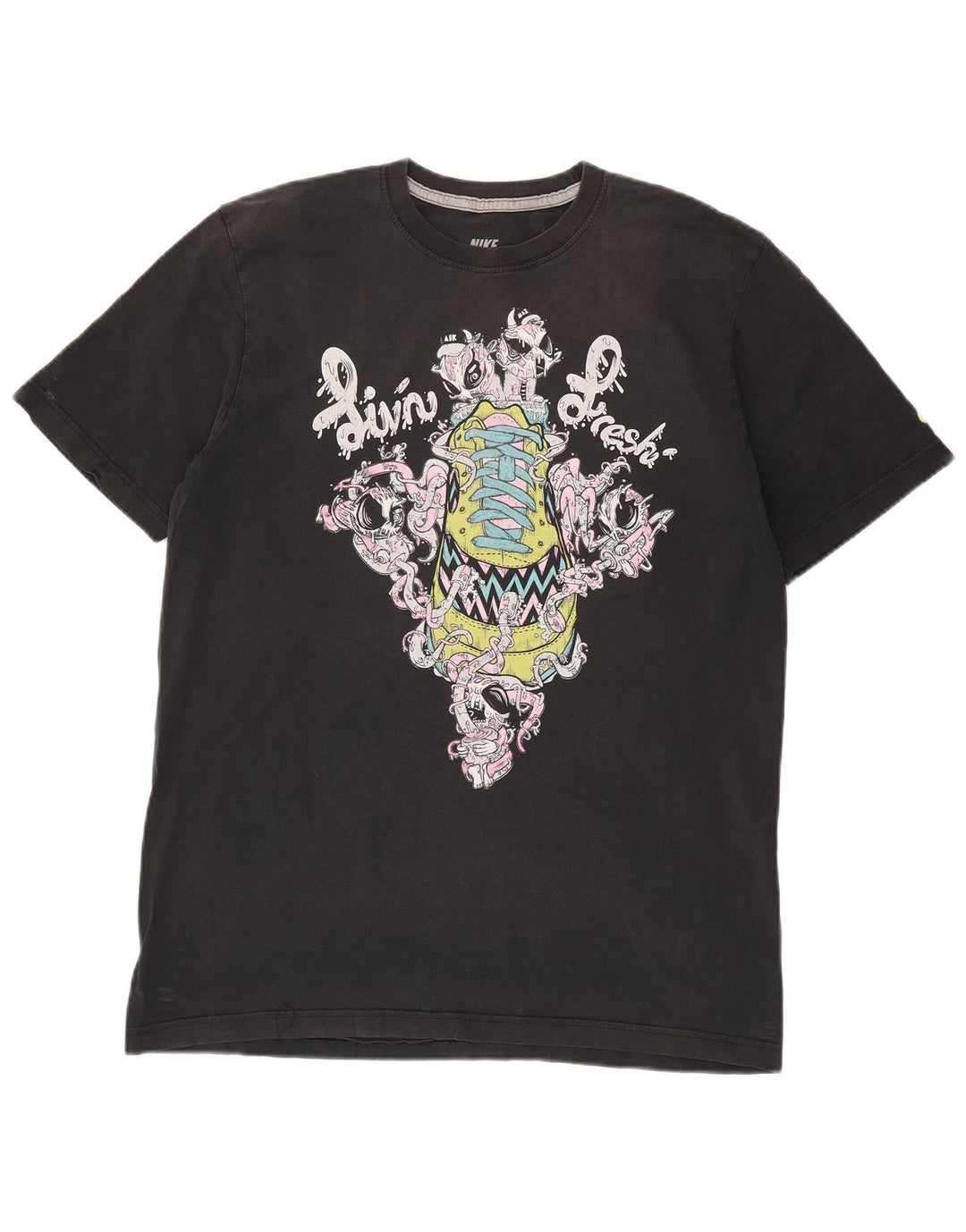 Camiseta Nike Masculina Standard Fit Graphic Top Grande Preto
