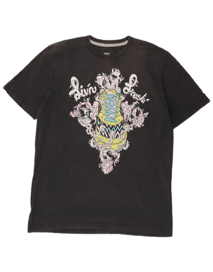 Camiseta Nike Masculina Standard Fit Graphic Top Grande Preto