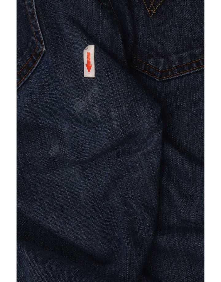 Levi's Masculino 758 Distressed Straight Jeans W32 L32 Azul Marinho Algodão