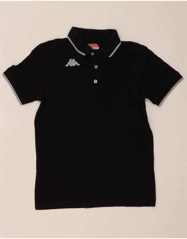 Camisa polo masculina Kappa pequena algodão preto