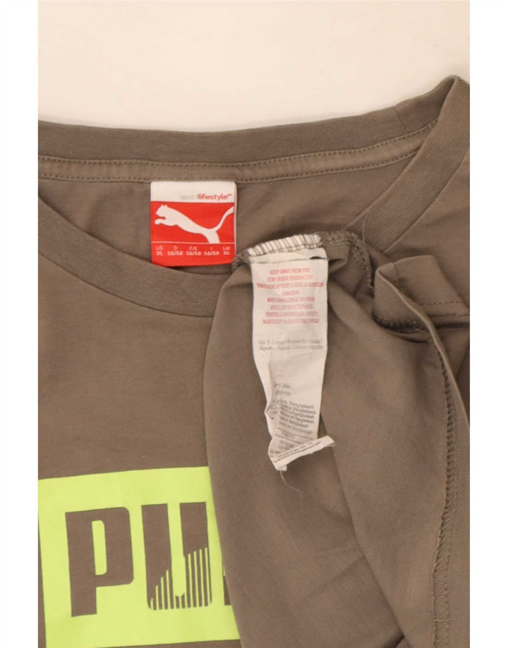 Puma Camiseta Masculina Graphic Top XL Algodão Cinza