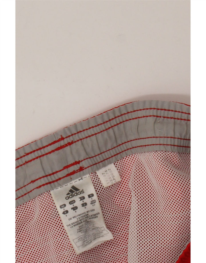 Adidas Mens Graphic Natação Shorts Pequeno Poliéster Colorblock Vermelho