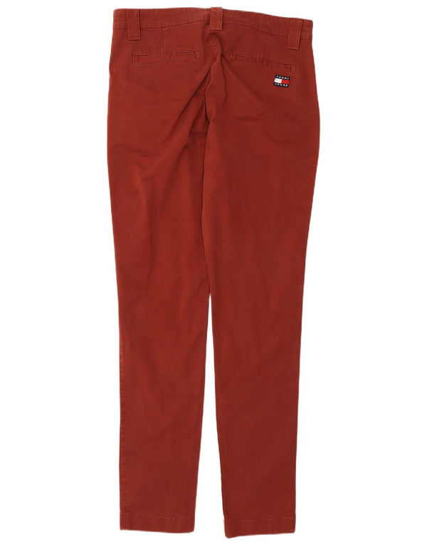 Tommy Hilfiger Mens Slim Chino Calças W32 L34 Algodão Vermelho