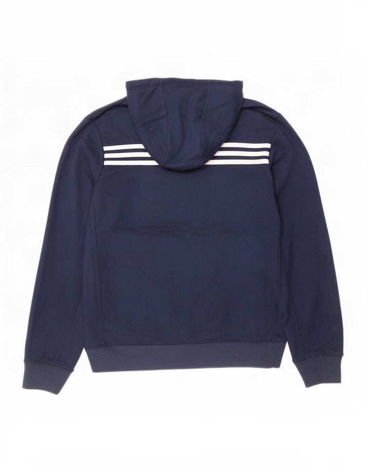 Adidas Mens Real Madrid Hoodie Jumper Médio Azul Marinho Poliéster