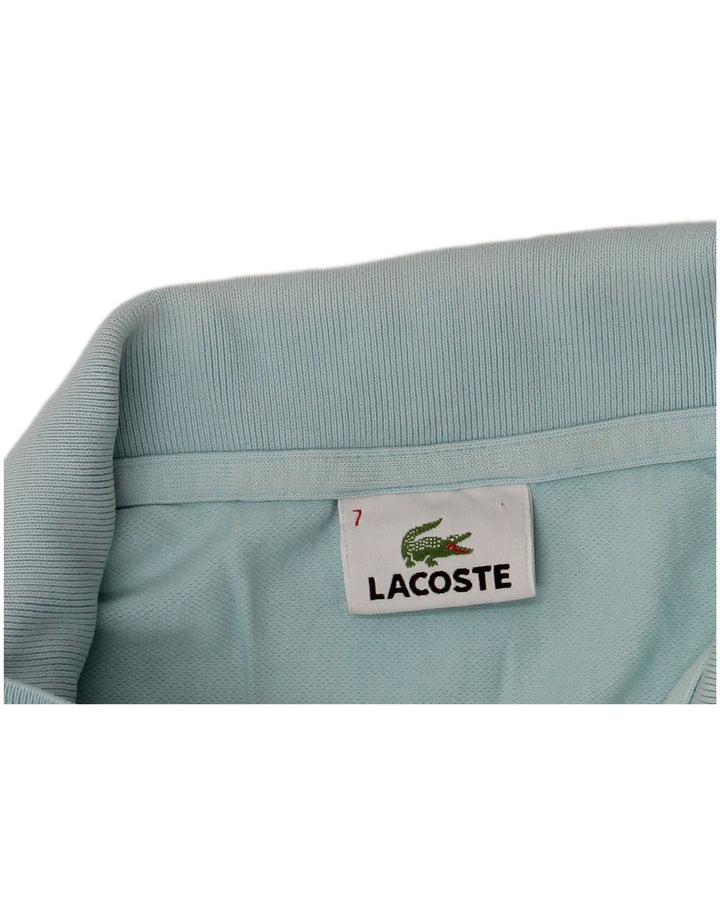 Camisa polo masculina Lacoste tamanho 7 2XL azul