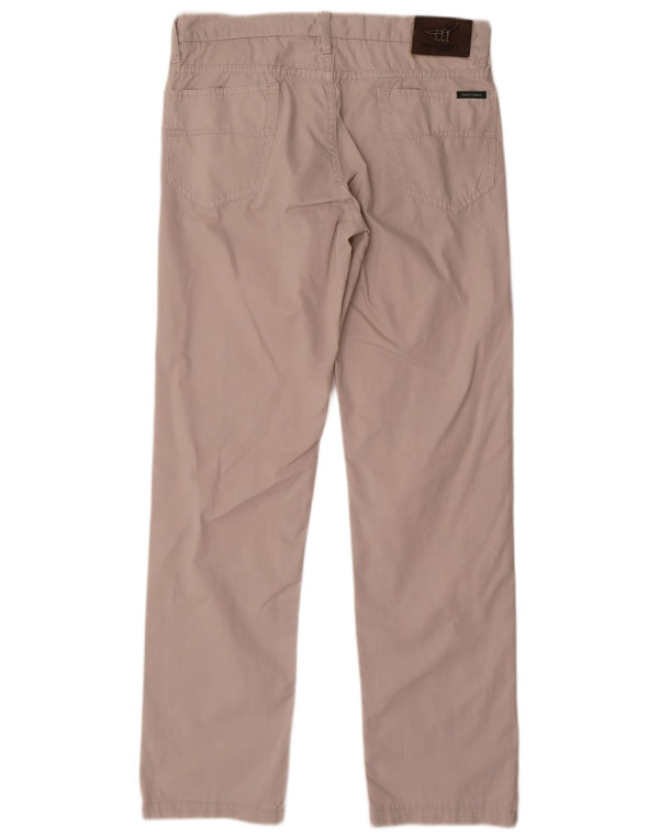 Calça casual reta masculina Henry Cottons W32 L31 algodão bege
